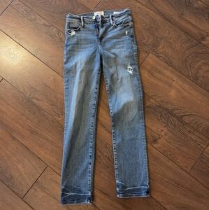 Frame Denim Blue Straight Leg Jeans